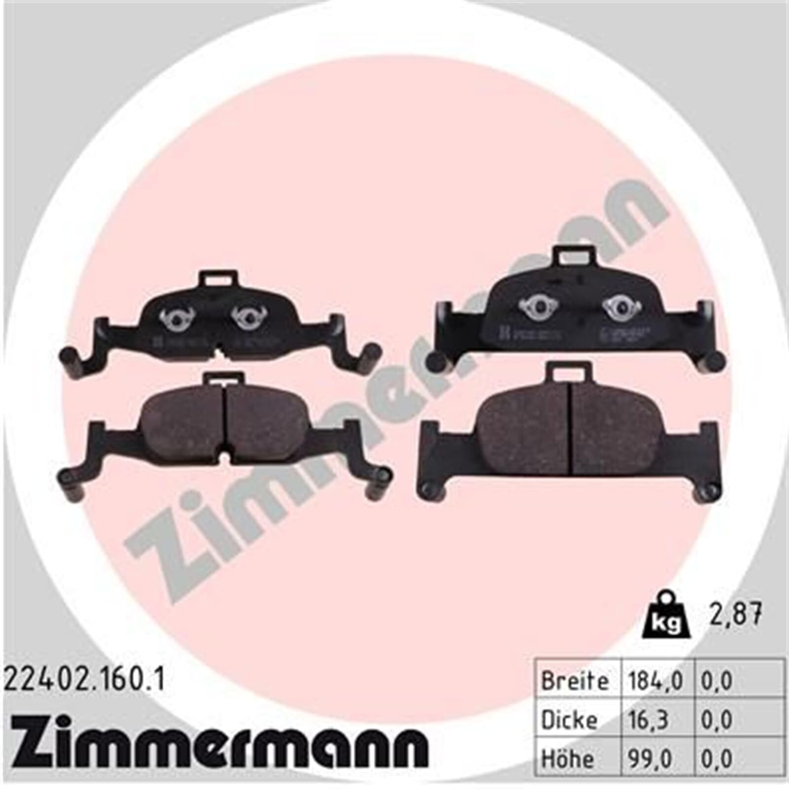 Zimmermann Sport Bremsscheiben 338mm + Beläge vorne | 100.3378.52 + 22402.160.1 + Wk für A4 B9 W8 + A5 F5