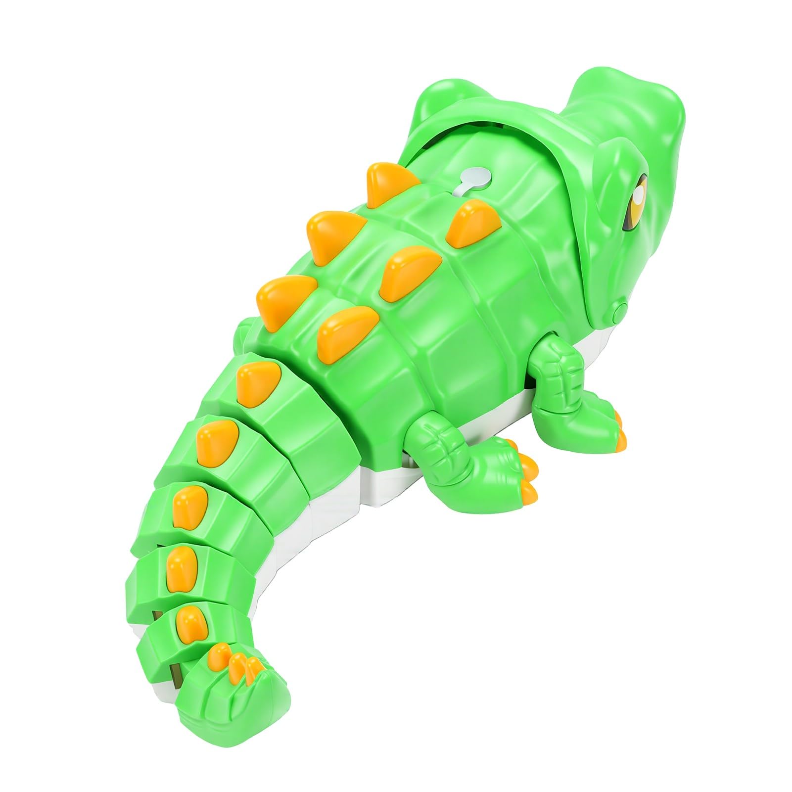 Sxhlseller Juguete de Cocodrilo con Control Remoto para Niños con Spray y Efectos de Sonido, Juguete Electrónico Realista para Gatear, Cocodrilo RC de 2,4 GHz, Robot Interactivo con Movimientos