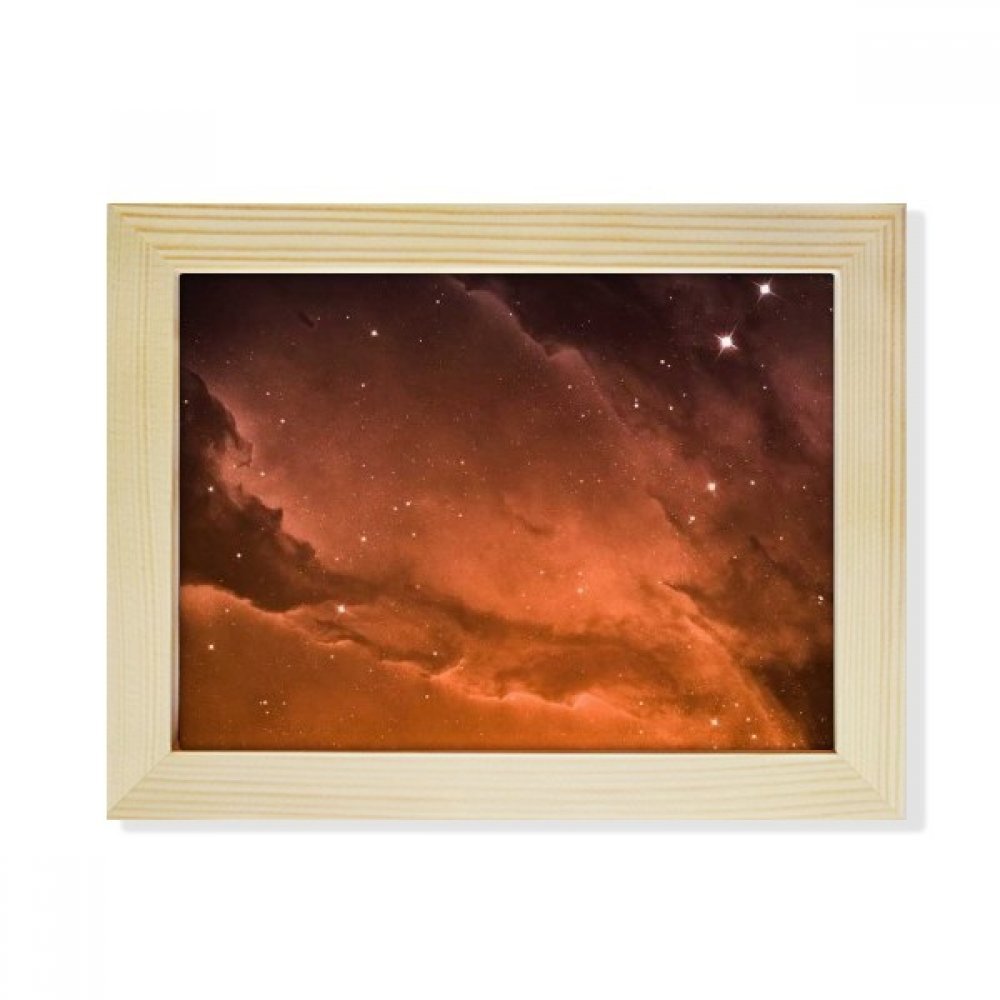 Cadre photo bois 6x8 nuages rouge decoration table 15.2x20.2cm