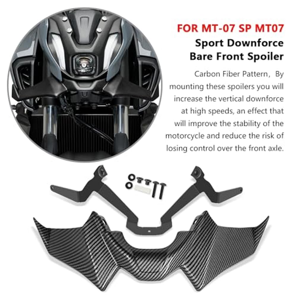 For MT-07 SP MT07 2021-2024Motorcycle Accessories Sport mt07 Downforce Naked Forntal Spoilers Aerodynamic Wing Deflector