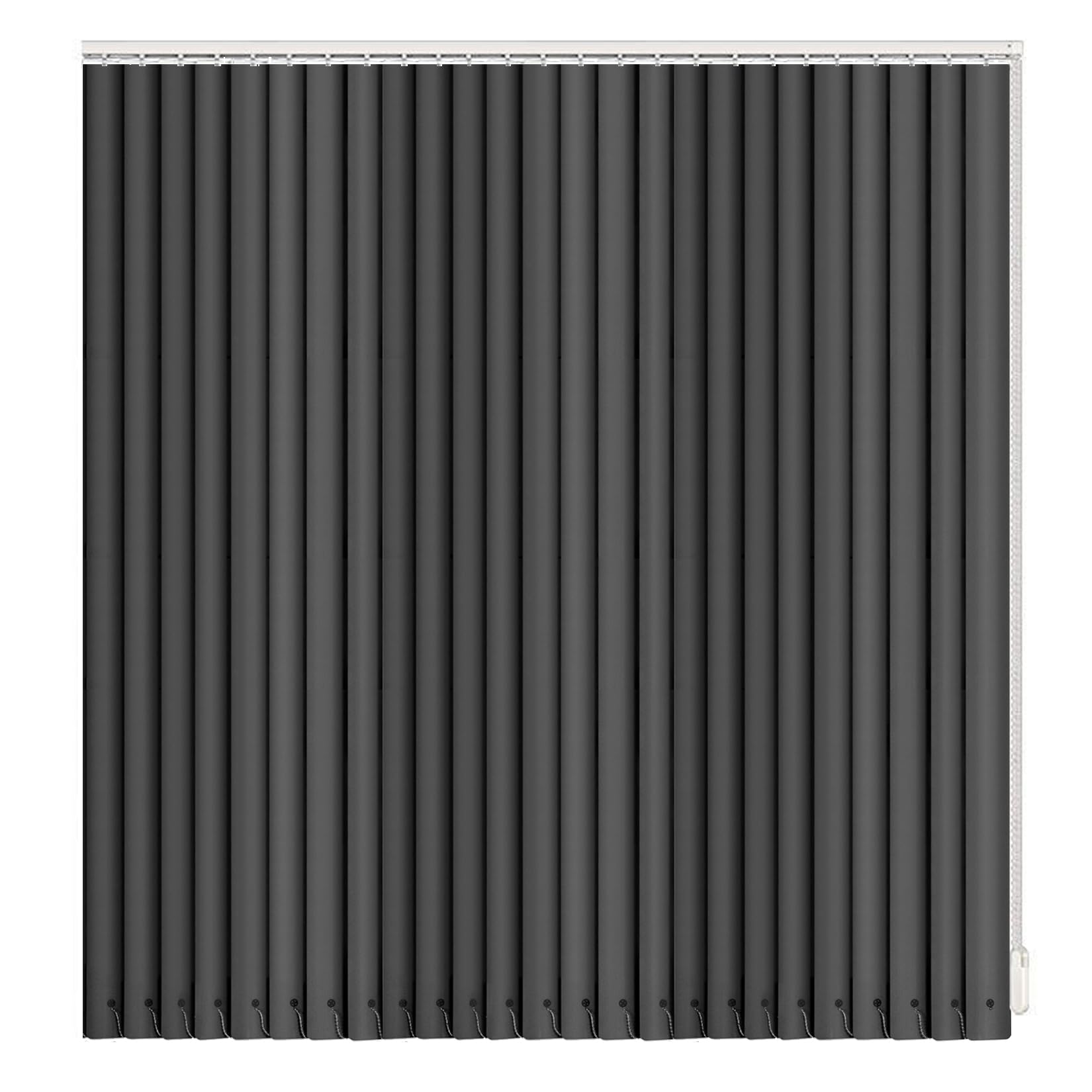 HDEYRSX Aluminium Vertical Blinds for Windows,5cm Metal Slat,Blackout Shutters Waterproof Light Filtering Privacy Shades for Home Office,With Accessories,Customizable (Black,150cm x 150cm)
