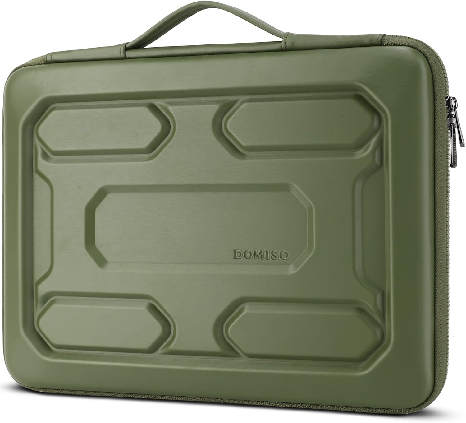 DOMISO 15.6 inch Laptop Sleeve with Handle Shockproof Waterproof EVA Protective Case for 15.6" Yoga 720 IdeaPad 310 320 ThinkPad T570/Legion 5 Gen 6/HP Envy 15/15.6" Notebooks, Green 15.6 inch Green