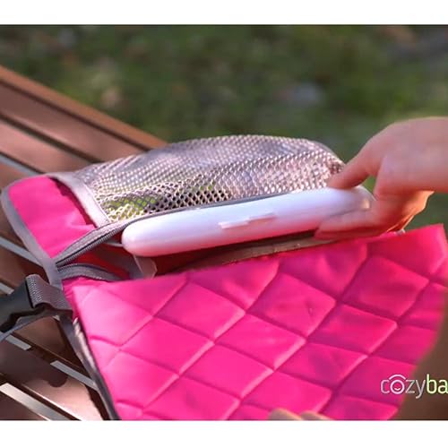 Miniatura 6 de CozyBaby On-The-Go Cambiador de pañales (gris) - Cambiador de pañales acolchado impermeable con conveniente compartimento de almacenamiento más