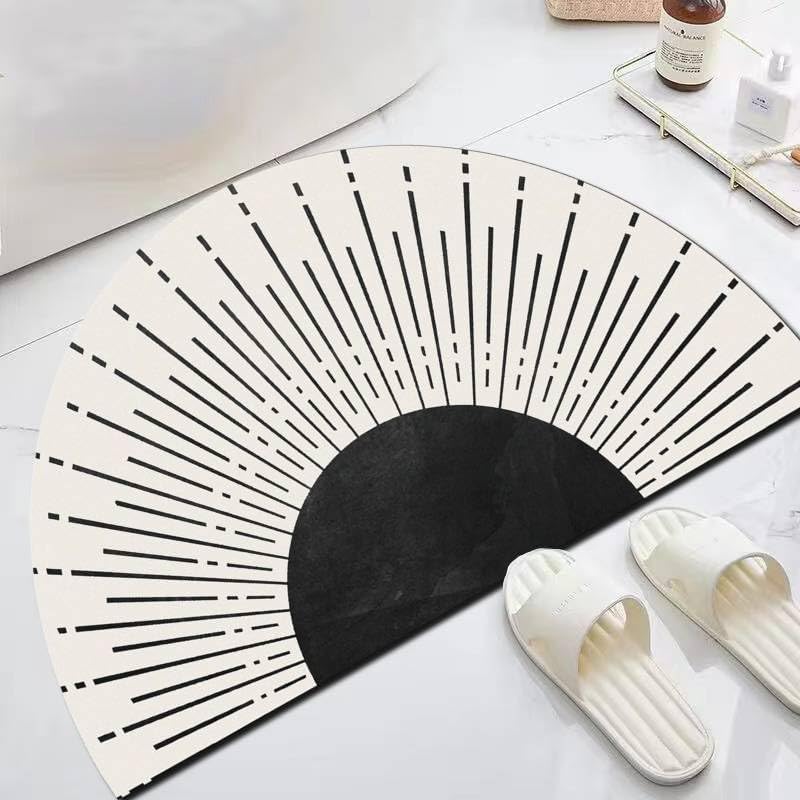 Diatomite pierre séchée rapide tapis de bain noir anti-moule