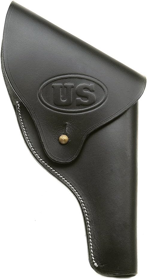 World War Supply US Model 10 Victory Model Revolver Holster Full Flap US Embossed in Black Leather .38 Special Marked JT&L 1966 Fits Smith & Wesson Model 10 and Similar Revolvers