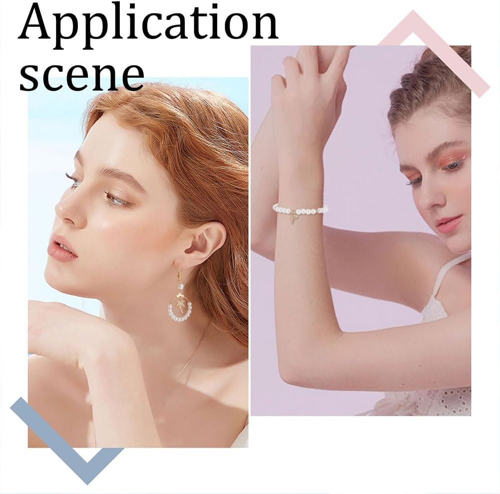 Beebeecraft 1 Box 8Pcs Mixed Style Brass Golden Coconut Tree Charms Micro Pave Cubic Zirconia Pendants Mini Platinum with Jump Ring for Necklace Earrings Jewelry Making Findings on Halloween - Image 5