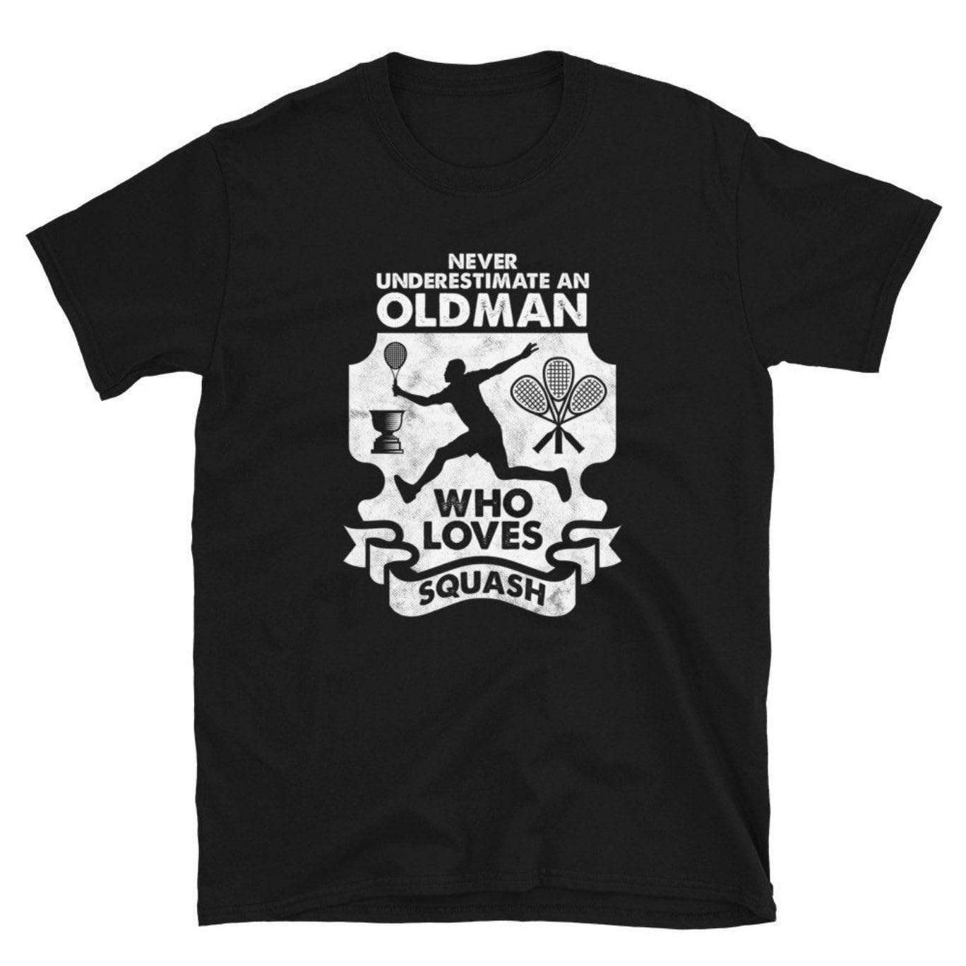 Never Underestimate An Oldman Who Love Squash Tee T Shirt Tshirt
