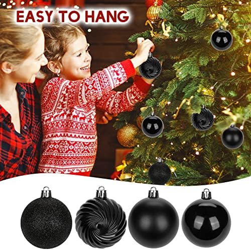 Briful 25PCS 6CM Christmas Baubles, Christmas Tree Decorations Xmas Hanging Ornaments Small Shatterproof Balls for Home Festival Gifts Christmas Decorations