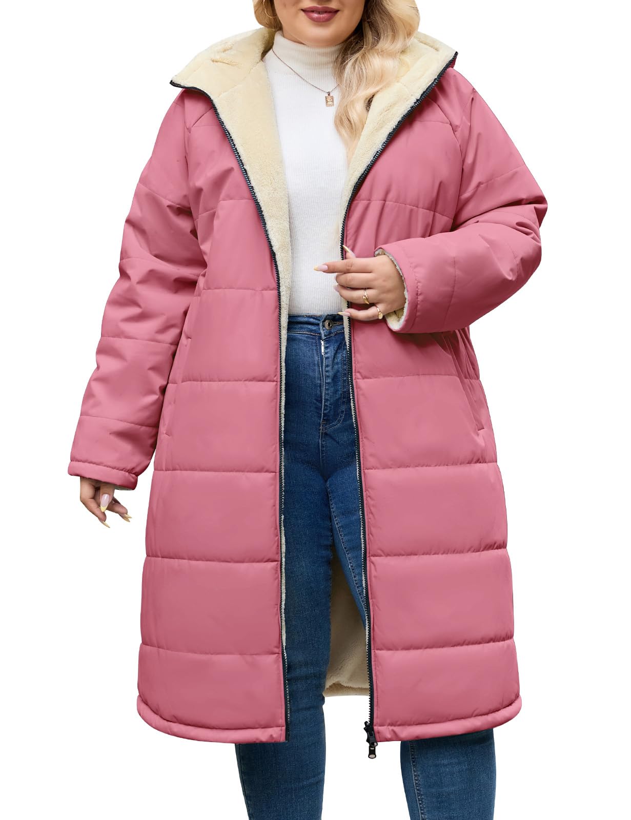 Blouson Femme Veste Dhiver épaisse à Capuche Détachable Femme Manteau - Canada Parka Femme Hiver