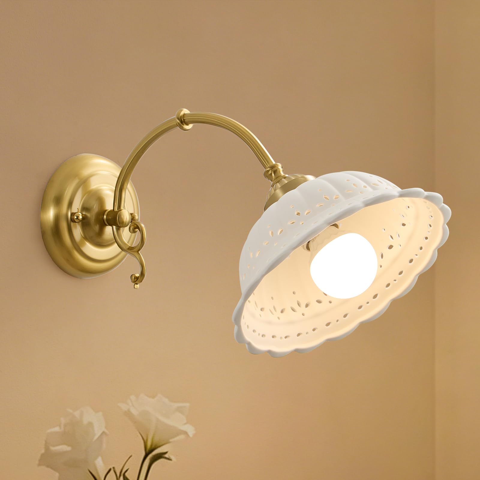 Photo 1 of eccuslon Vintage Ceramic Wall Sconce
