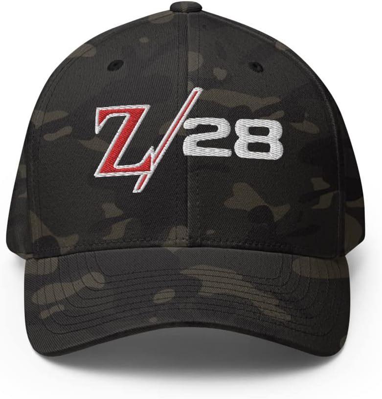 Chevy Camaro Z28 1969 Z/28 Muscle Car Owner Embroidered Closed-Back Structured Cap Flexible Fitted Hat