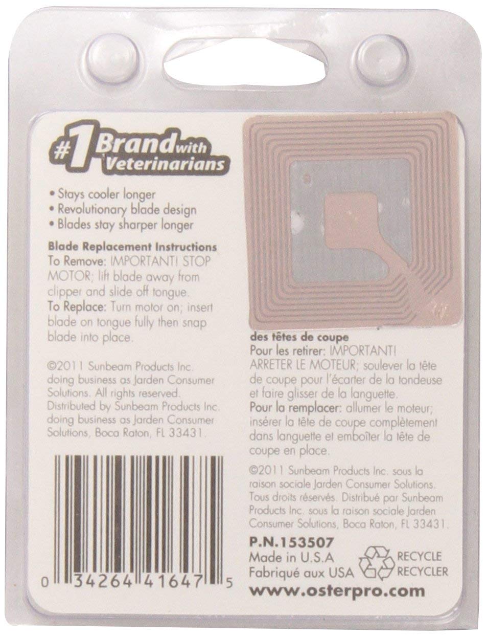 Oster Tête de tonte Cryogen-X, jeu de peignes, tête de tonte Snap-On, taille 5, 6,3 mm, tonte de précision, éleveurs professionnels, toiletteurs, propriétaires de chevaux, éleveurs, particuliers