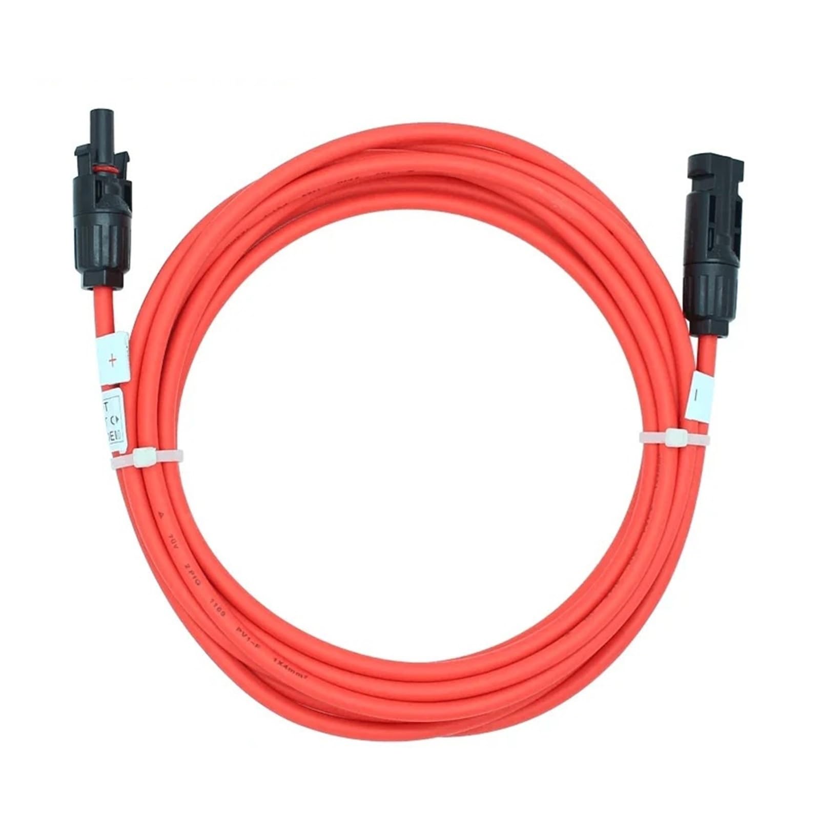 Solarkabel 1 Teile/los 1-5 Meter Schwarz/Rot Power Solar Verlängerung Kabel 4.0mm2/12AWG mit PV DC Stecker verwendet in Solar Panel System(Black 4 Meters)
