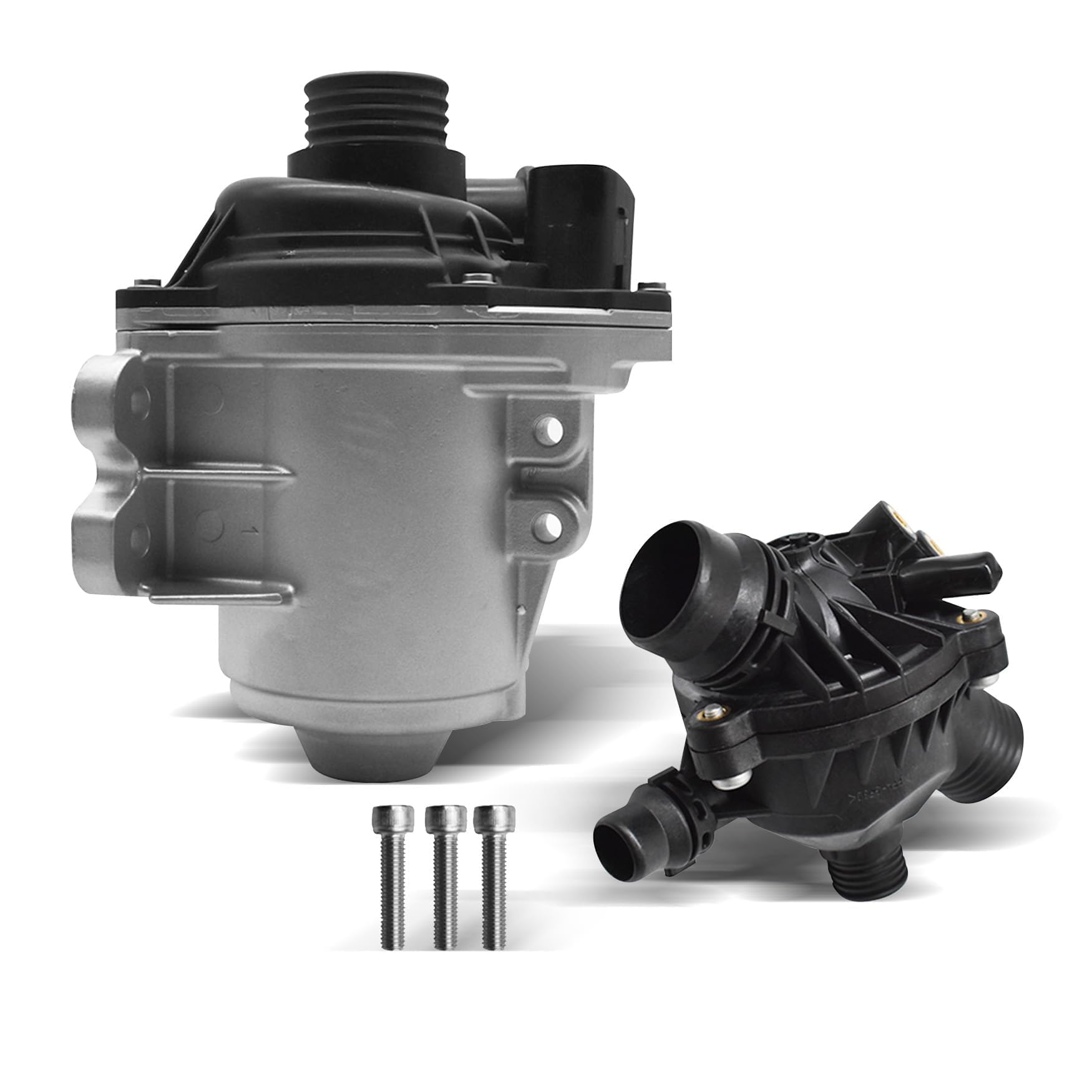 WFLNHB Electric Engine Water Pump Bolts and Thermostat 11537549476 Replacement for 640i 740i 740Li X1 X3 X4 X5 X6 Z4 3.0L L6 11517632426