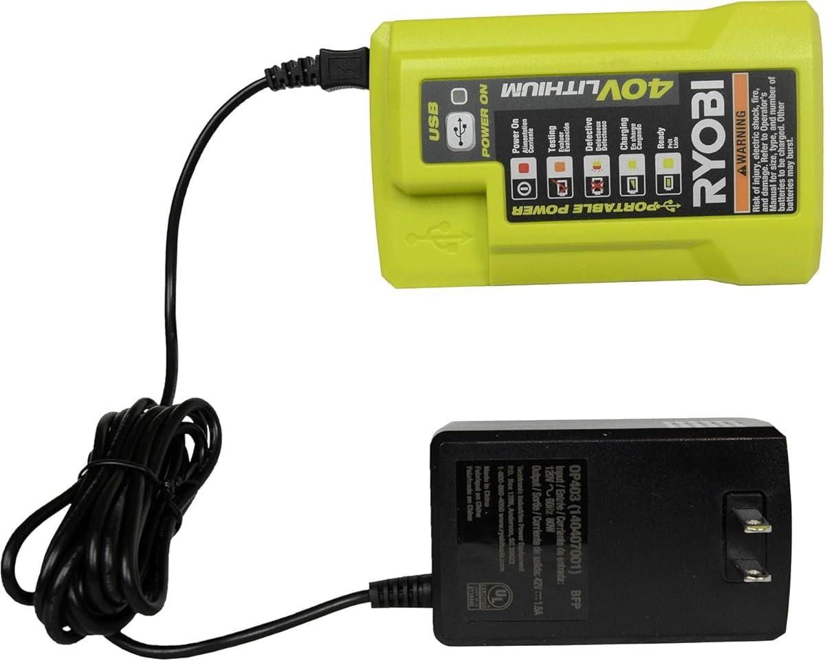 RYOBI GEN2 Lithium-ion 40 Volt 40v Slim Line Compact Battery Charger OP404
