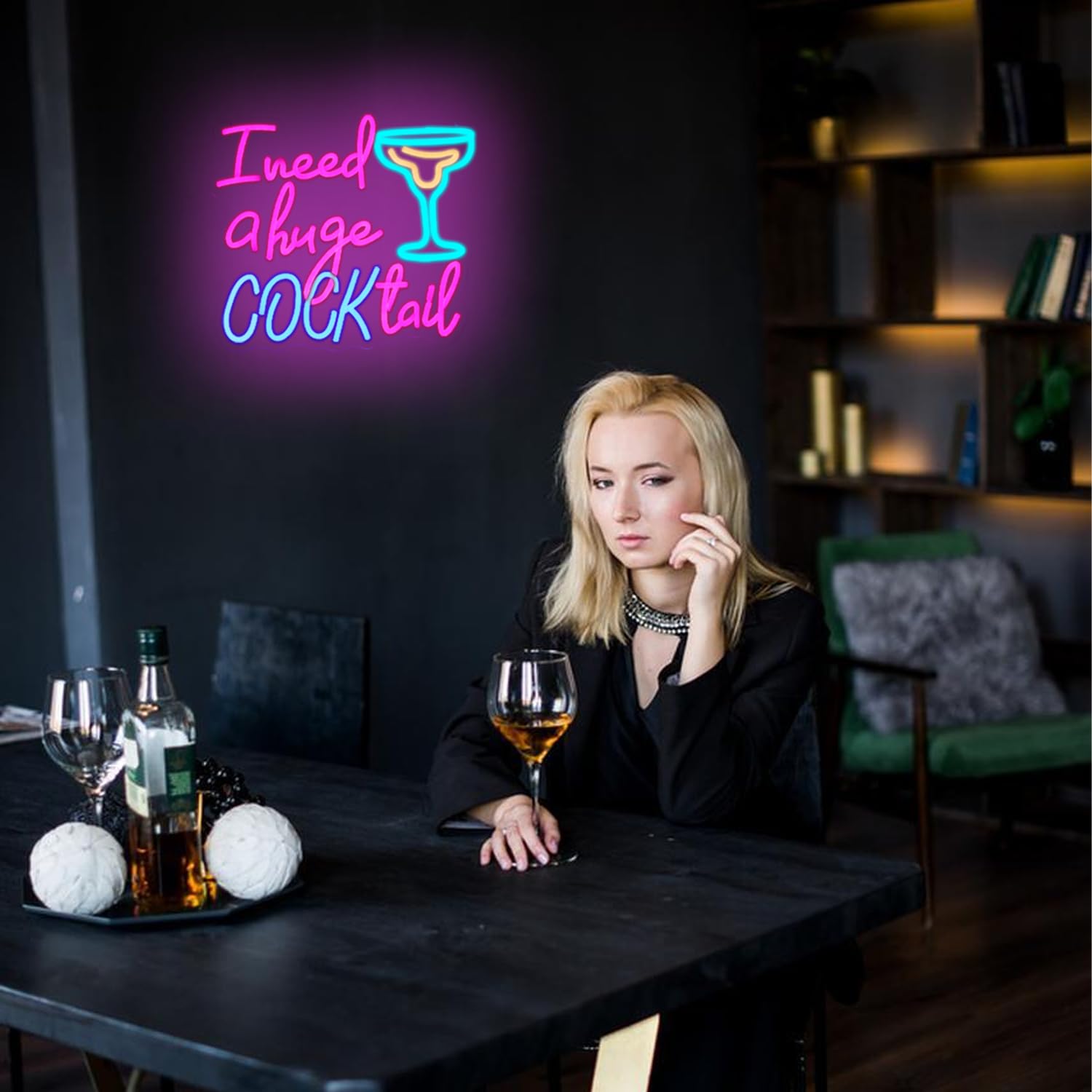 Cocktail Neon Schild für Wanddeko Letter Neon Licht Bar LED Schilder Bunte LED Lichter für Bar Küche Restaurant