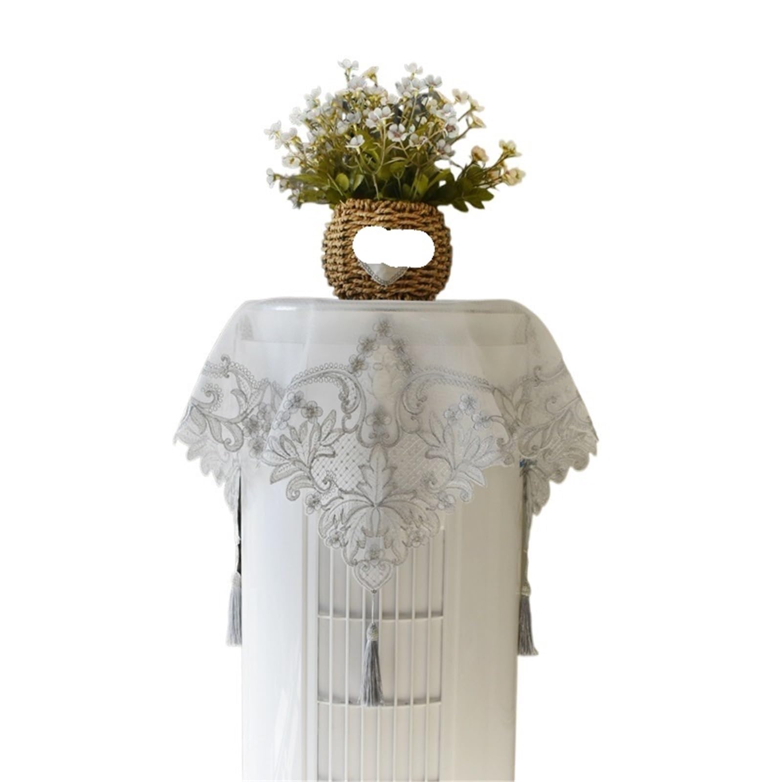 Nappe dentelle brodée salon couverture climatiseur machine à laver
