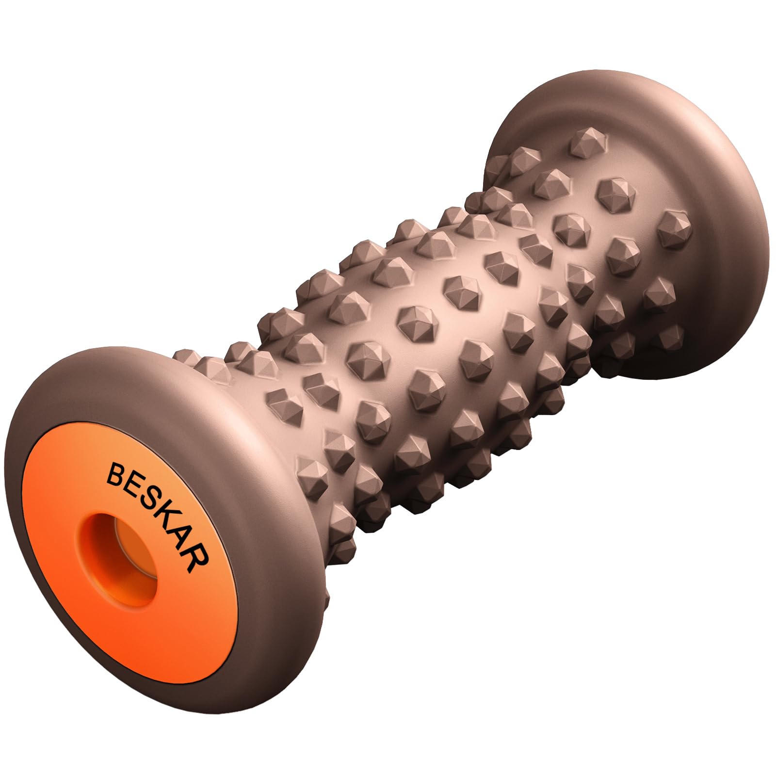 BESKAR Fußmassagerolle fur Plantarfasziitis Linderung, Bipedal Tiefengewebe Muskelmassage, Tragbare Druckpunkt Massage Roller, Reflexologie Tool für Fußschmerzlinderung
