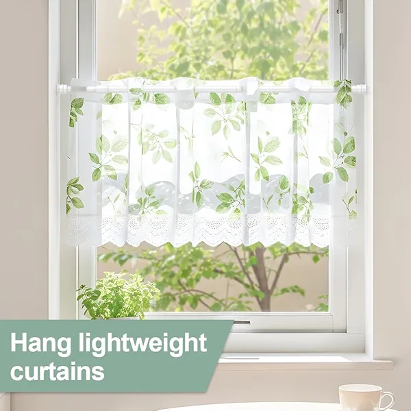 AIZESI Spring Tension Curtain Rods Short Tension Rod (White,28" to 38"-2Pcs)