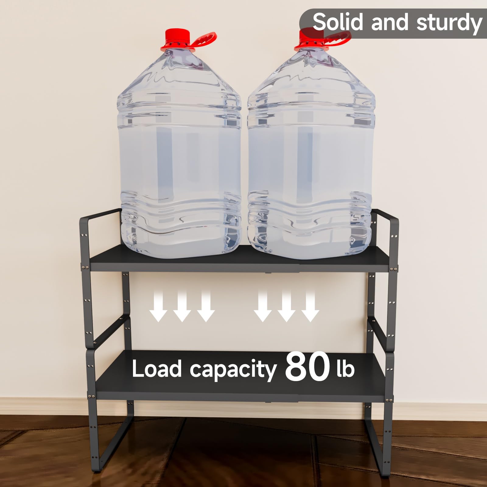Organizador de estante de cocina expandible, organizador de estante apilable, estantes grandes, estante de despensa de altura ajustable, estante de especias para armario de cocina, encimera