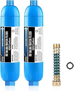 Lifefilter RV Inline Water Filter with Flexible Hose Protector,Reduces, Chlorine, Bad Taste&Odor,Compatible with 40013, 40041, 40043 KDF Filter