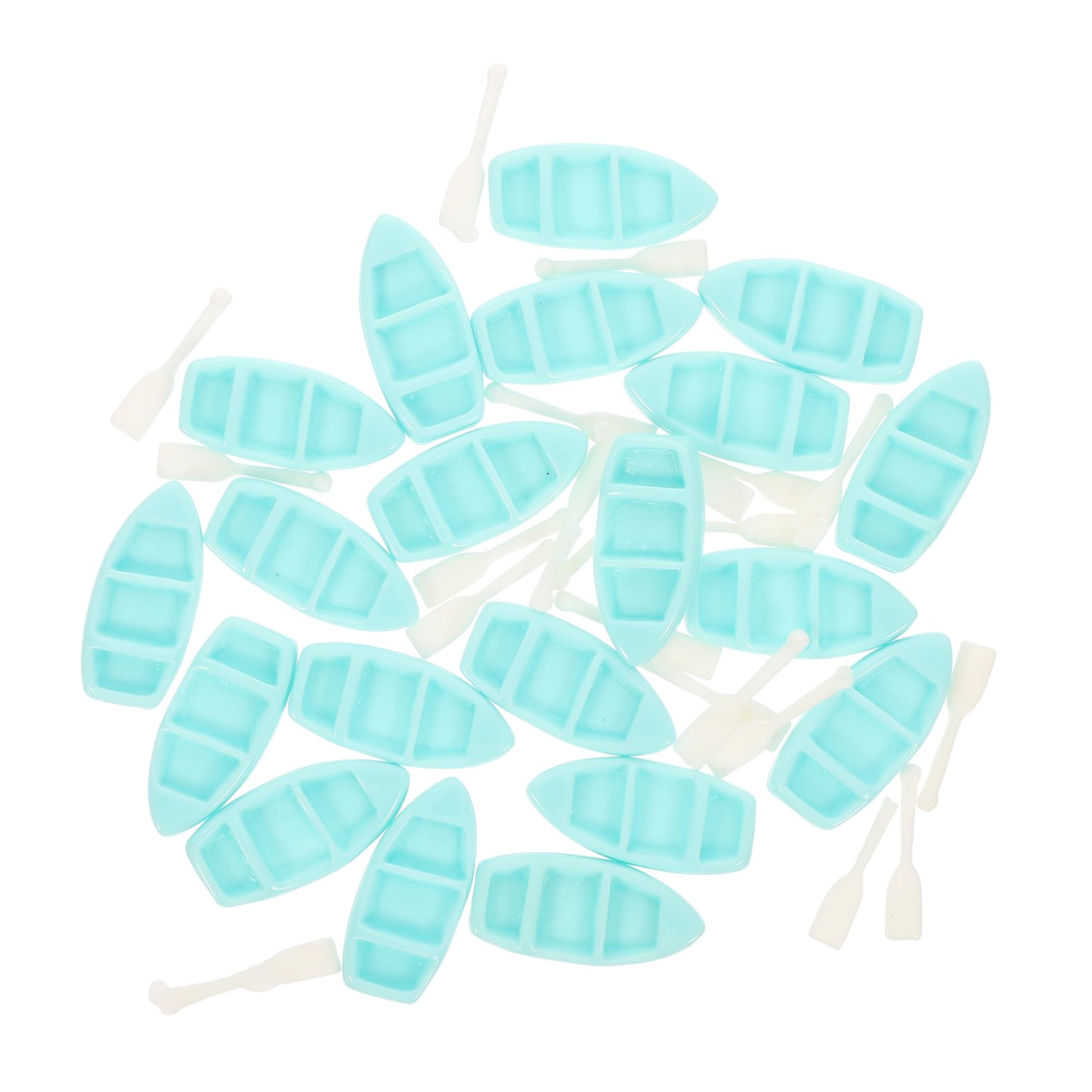 LALAFINA Enhance Your with 20 Set Miniature Rowboat Resin Boat Paddle Model Ocean-Inspired Theme DIY Craft Projects for Adults and Boys and Girls