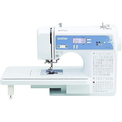 Brother XR9550 Sewing and Quilting Machine, Computerized, 165 Built-in Stitches, LCD Display, Wide Table, 8 Included Presser Feet - White