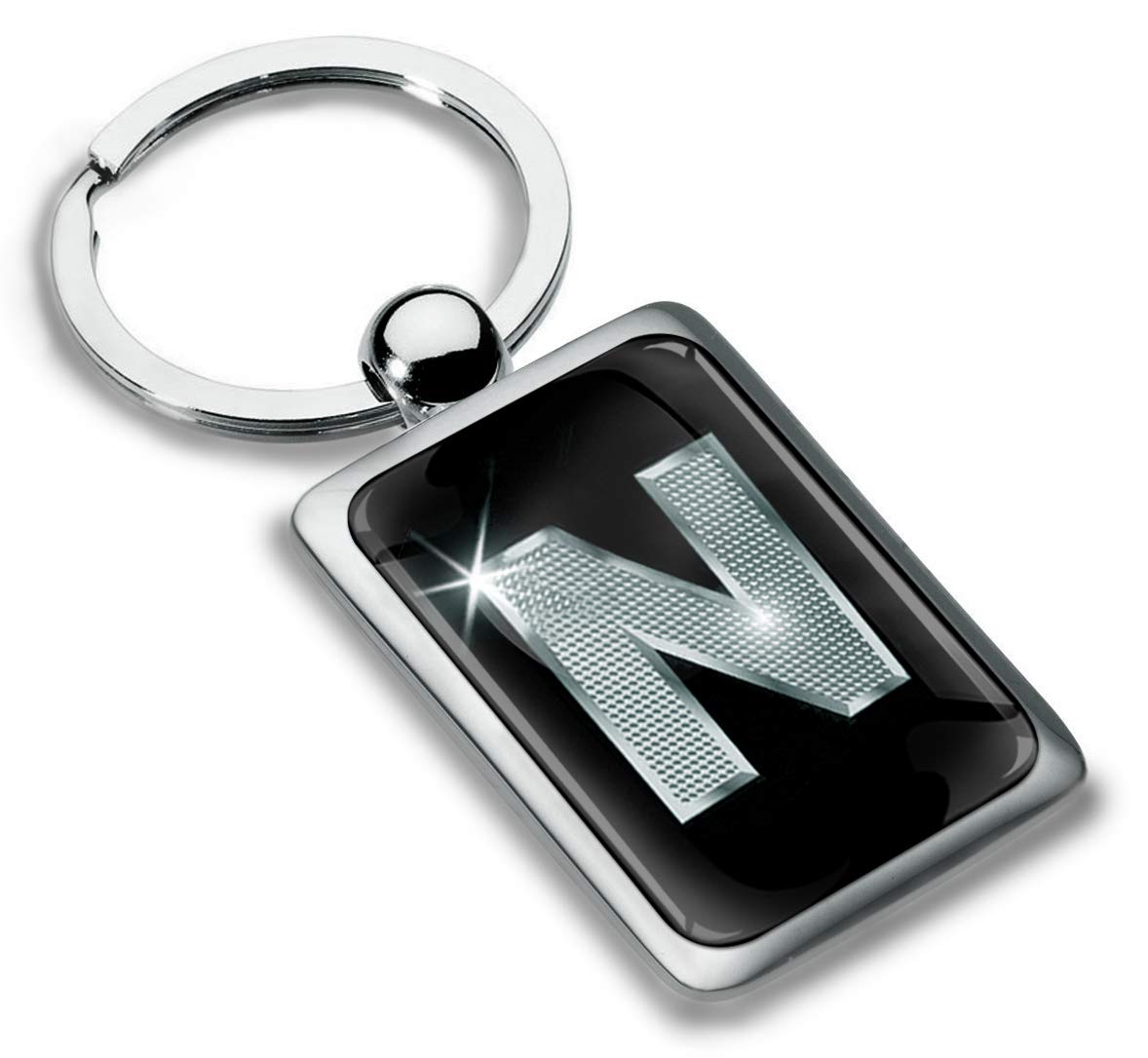 Biomar Labs Metal Keyring with 3D Domed Sticker Key Chain Men Women KK