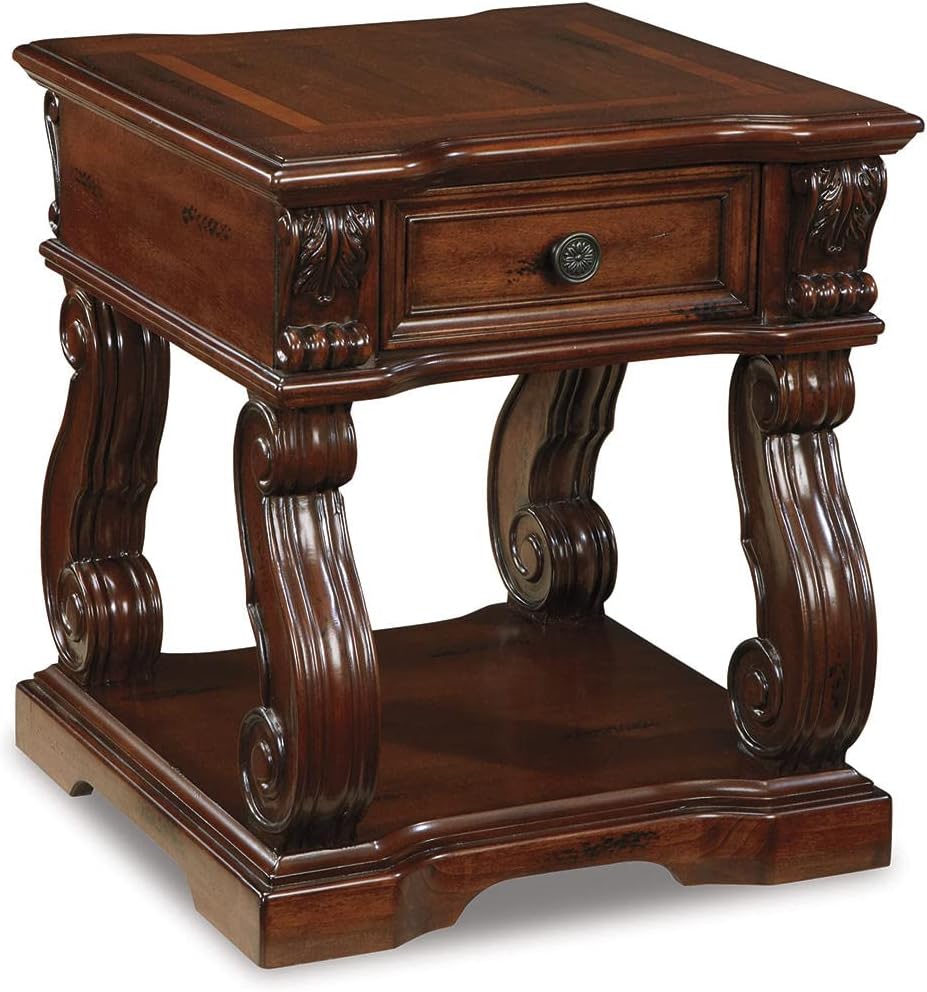Signature Design by Ashley - Alymere Square End Table - Rustic Brown