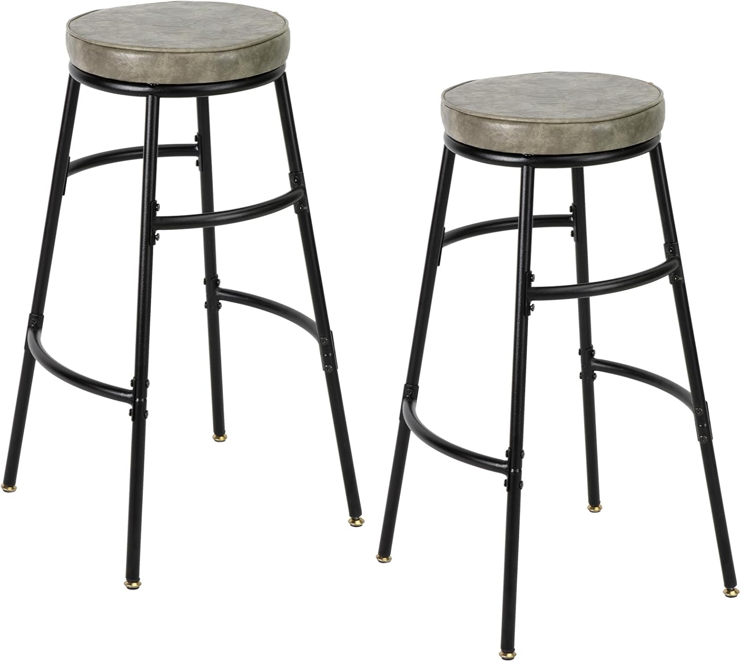 Homaterial Bar Stools Set of 2,Counter Height Bar Chairs,PU