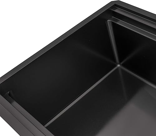 Vista 57 de Ruvati RVH7121BL - Fregadero de cocina de acero inoxidable negro de 21 pulgadas