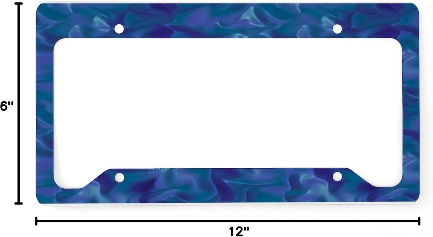 CafePress Blue Ocean Silk License Plate Holder Aluminum License Plate Frame, License Tag Holder