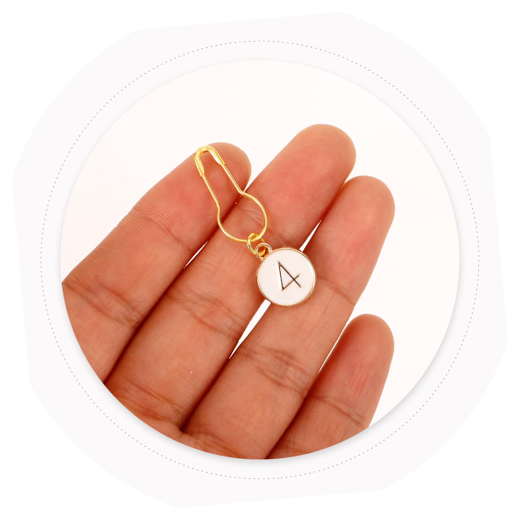 HOODANCOS 40piezas Marcadores Redondos De Zinc Para Tejer De Números Anillos De De Puntadas Para Tejer y Crochet Ligero y Duradero Para Artesanías y Manualidades