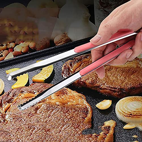 Pinzas for bolsas for alimentos, pinzas for alimentos, pinzas de cocina de acero inoxidable, pinzas for cocinar antideslizantes formativas, pinzas for barbacoa, herramientas for ensalada, par