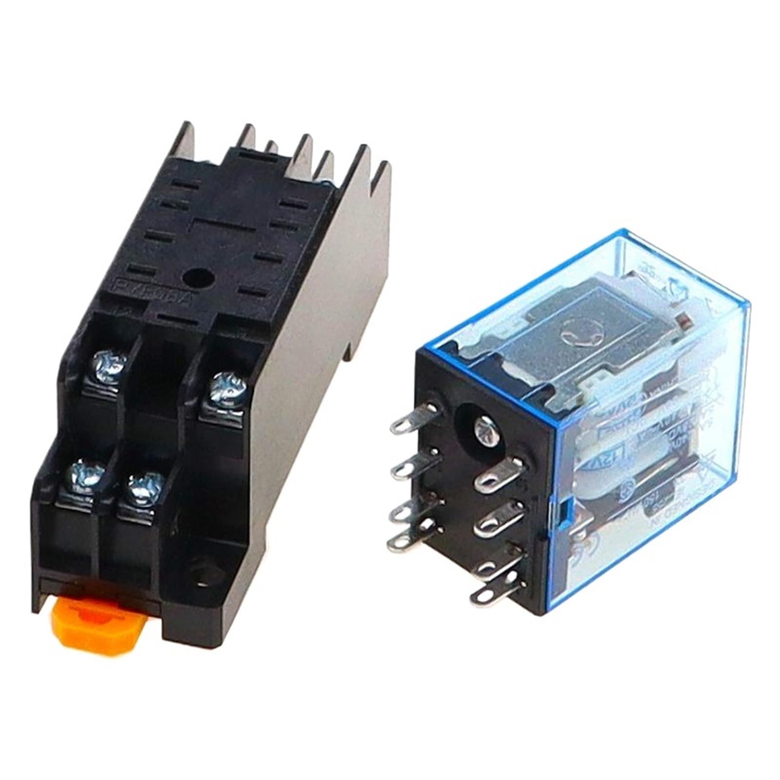 10 unidades MY2P HH52P MY2NJ 12 V 24 V 36 V 48 V 110 V 220 V Bobina de uso general DPDT micro mini relé con base de enchufe (AC,110 V)