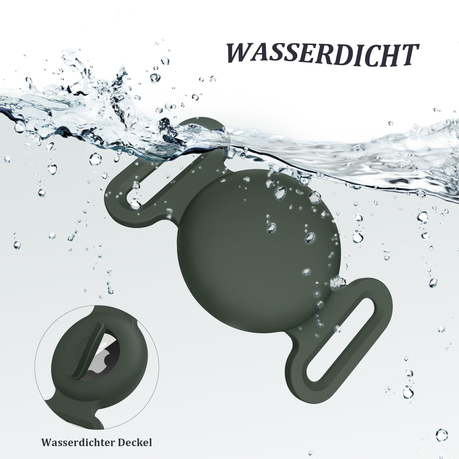Panjal AirTag Hülle Für Hundehalsband – Wasserdicht, Leicht, Größe M, Für Hunde, Katzen, Rucksäcke & Gepäck