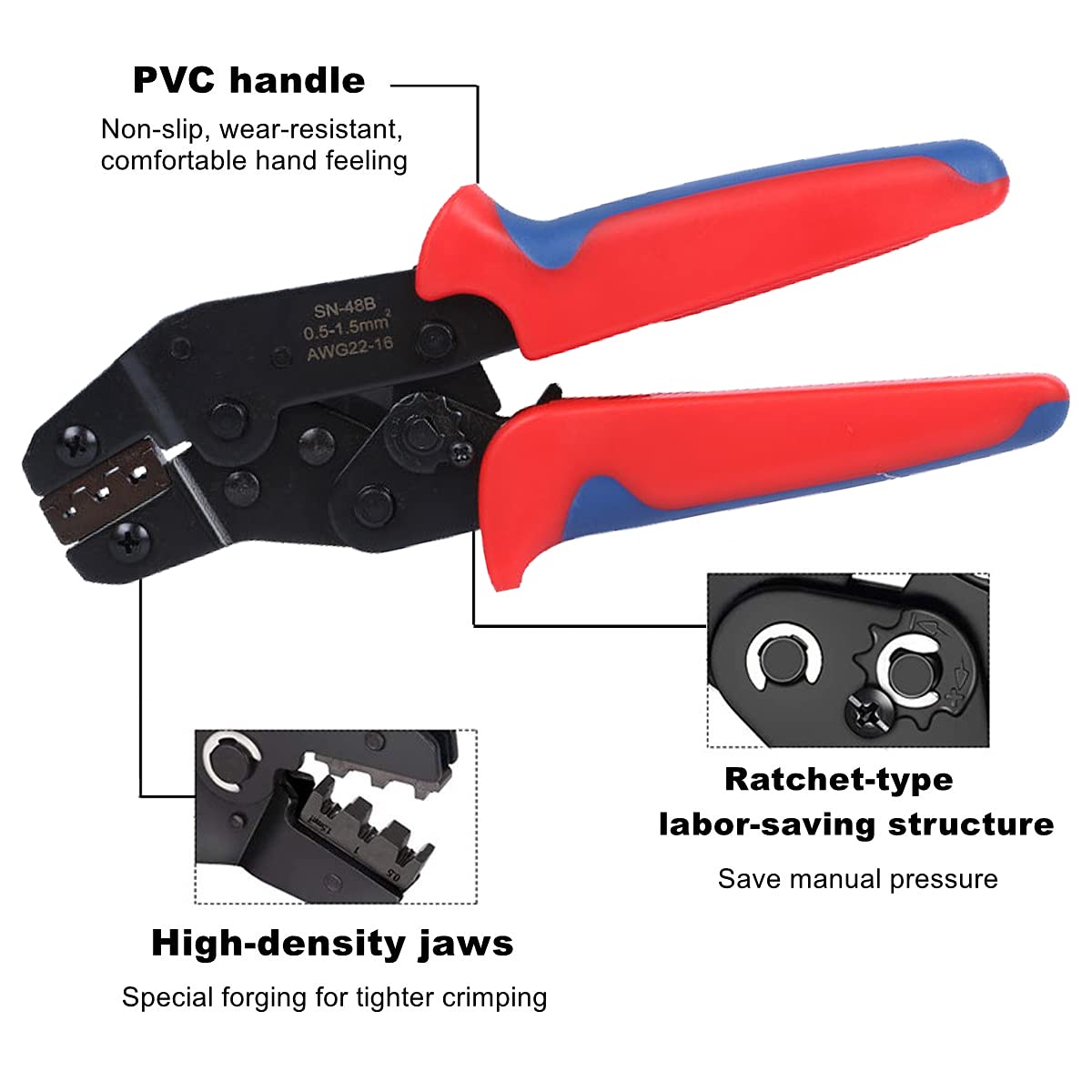 Wire Crimping Tool Kit Awg 2313 With Insulated Wire Electrical