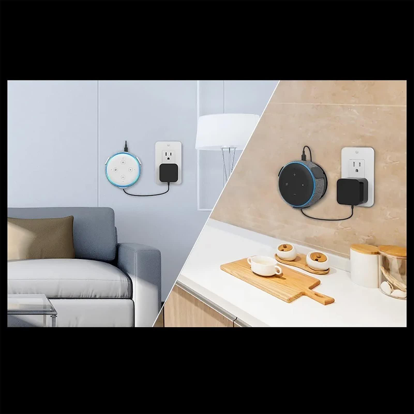 Soporte De Pared Con Cargador Integrado Para Echo Dot 3ª Generación – Organiza Y Carga Tu Altavoz Inteligente Sin Ocupar Superficie