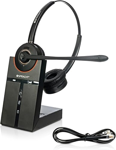 Spracht HS-2018 Zum Maestro DECT Auriculares inalámbricos de un solo oído | Solo teléfonos de escritorio | Auriculares DECT con cancelación de ruido