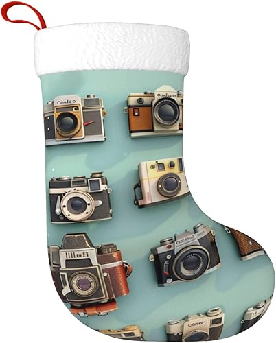 Personalized Christmas Stockings - 18 Inches Hanging Stockings, 1 Pack Large Size Stockings for Christmas Tree Family Holiday Decor - Retro Cool