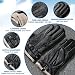 Acdyion Herren Winter Lederhandschuhe Touchscreen geeignet Wollfutter Handschuhe aus Echtleder, Schwarz, (L)