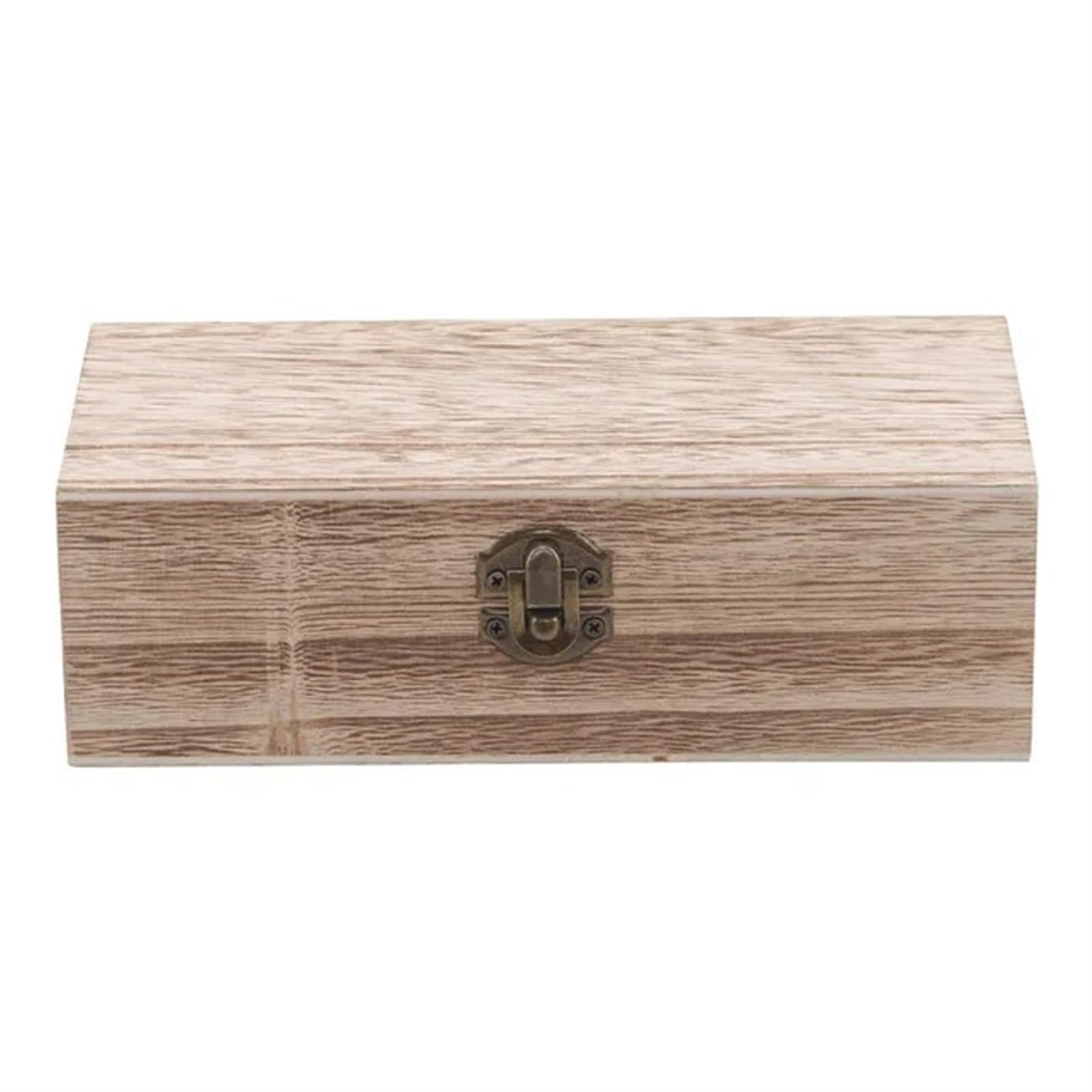 Boîte de rangement bois rectanculaire bureau tiroir vintage clair