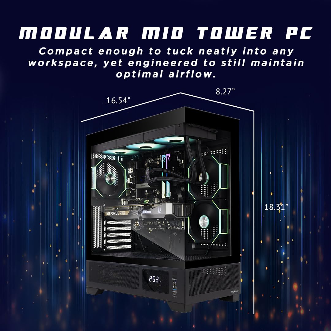 ZOTAC MEK AI-Enhanced Gaming PC Desktop Computer - NVIDIA GeForce RTX 5070 TI, AMD Ryzen 5 7600X up to 5.3GHz, 32GB DDR5 RGB, 2TB NVME M.2 SSD, 850W 80+ Gold PSU, WiFi+BT, Windows 11