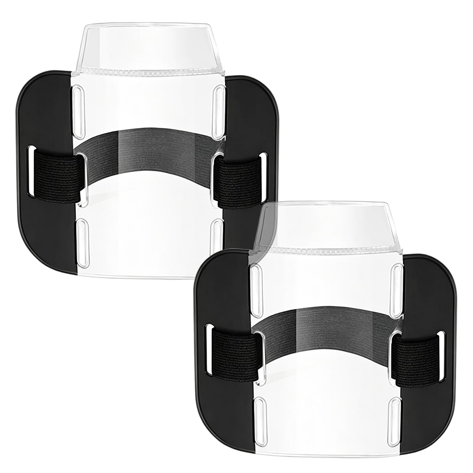 2PCS Sia Badge Holder, Badge Holder with Adjustable Strap, High Viz Black SIA ID License Badge Holders for Emergency Rescue Personnel Security Door Staff Bouncer Doorman