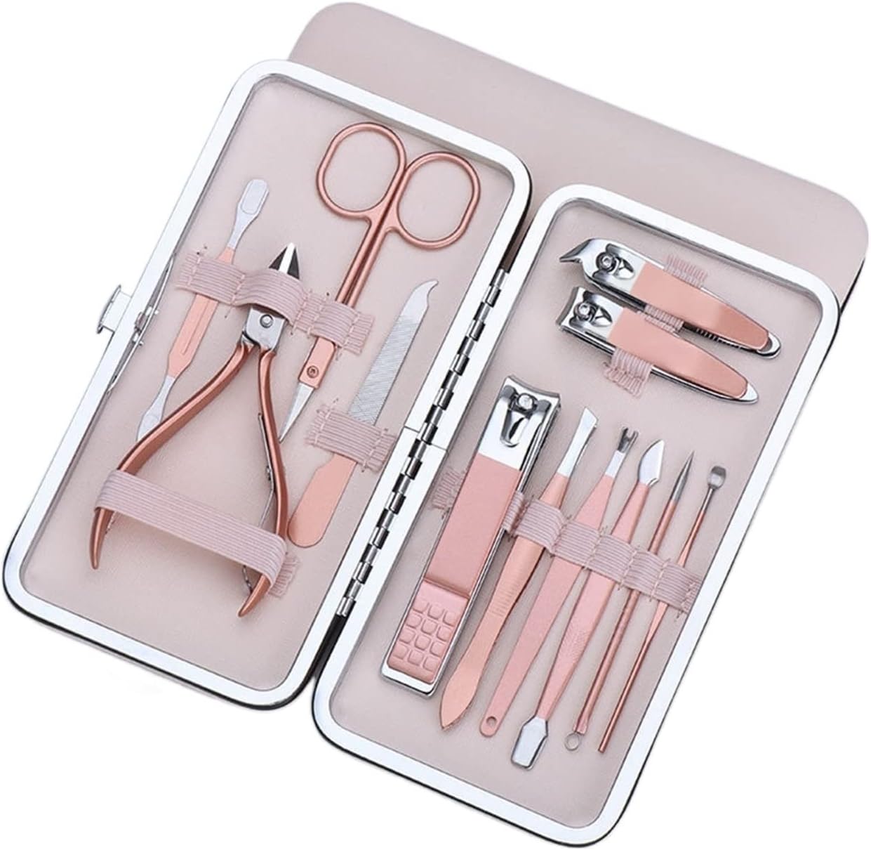 7/10/12/16/18 Pcs/Set Goud Nagelknipper Set Professionele Rvs Beauty Manicure Tool Set Dode Huid Gesneden Pedicure Kit(4)