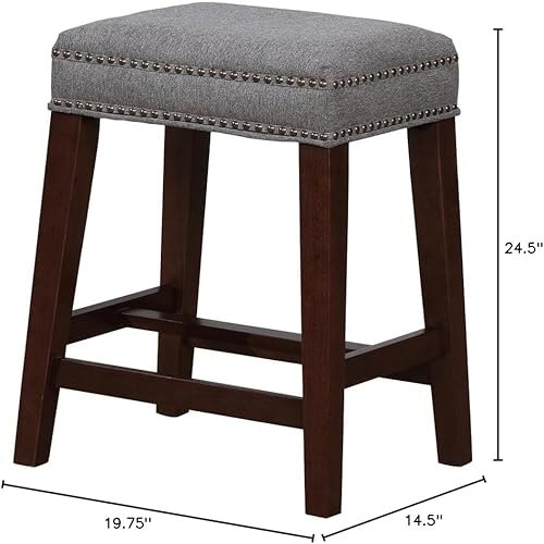 Miniatura 40 de Taburete de mostrador sin espalda con estampado de vaca marrón Harlow Linon Estampado de vaca café.,negro, (Black Cow Print),Gris