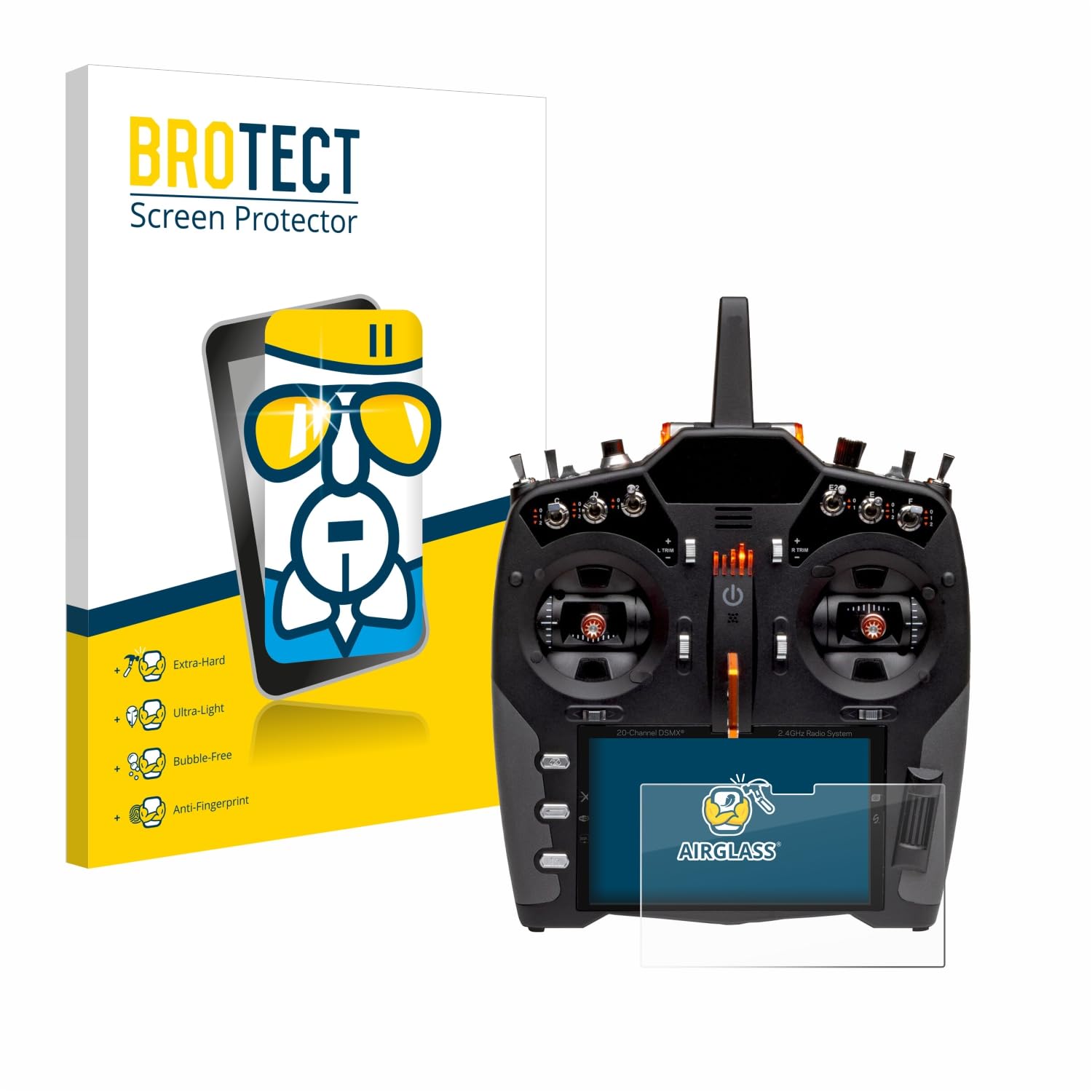 Brotect AirGlass 3 Pezzi Pellicola Protettiva In Vetro Ibrido Per Spektrum DX5R - 9H, Made In Germany