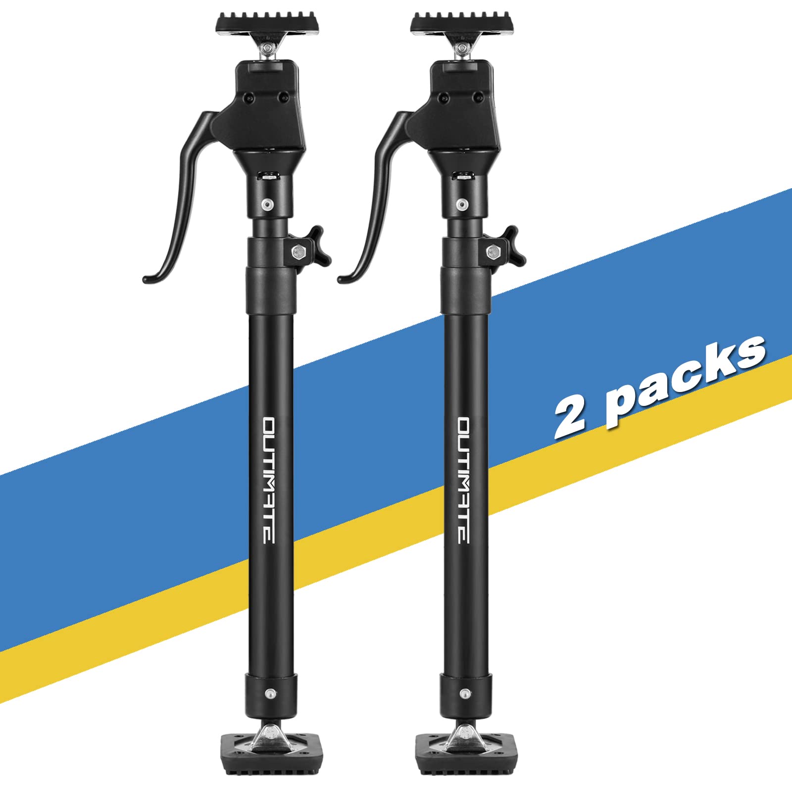 Photo 1 of OUTIMATE Support Pole, Steel Telescopic Quick Support Rod Adjustable 3rd Hand Support System, Supports up to 198 lbs Construction Tools for Cabinet Jacks Cargo Bars Drywall Support, 2 pcs Medium 2pcs?23.6 ~ 45.3 inches?