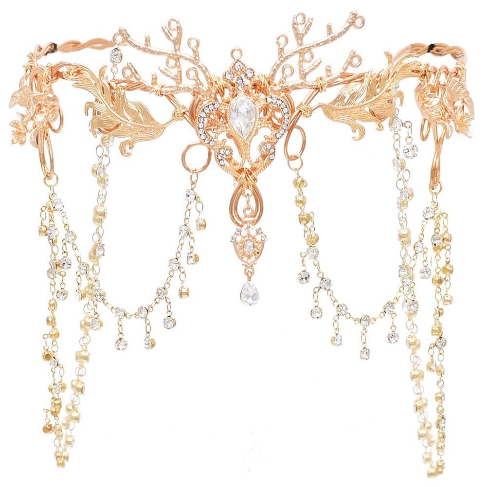 Bandeau diadème des elfes élégant pour mariage féerique et cosplay médiéval