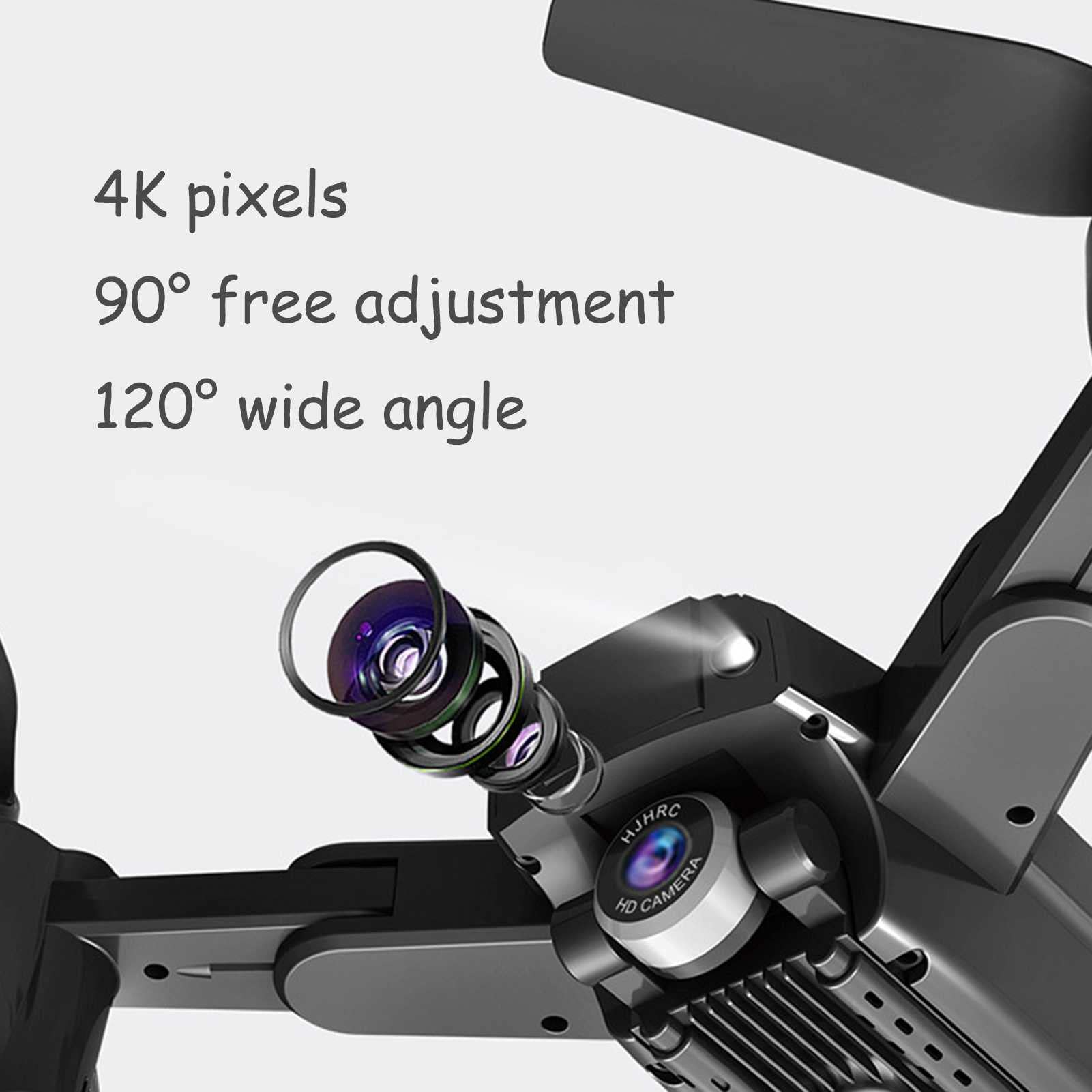 4K Drones with Camera for Adults Easy Control RC Quadcopter for Beginners with Headless Mode Gesture Selfie Waypoints Functions for Garden Camping Climb Mountains (Black 2 Batteries)